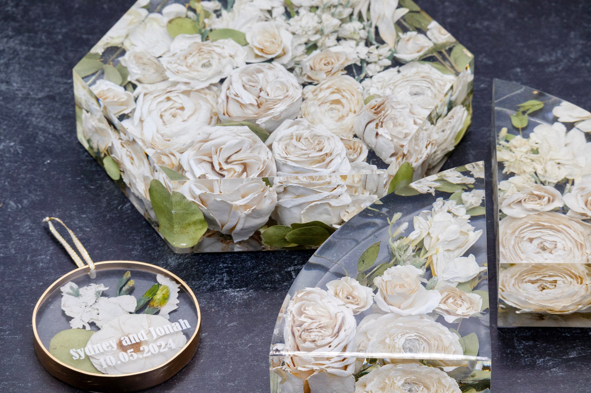 9" Hexagon Bouquet Block