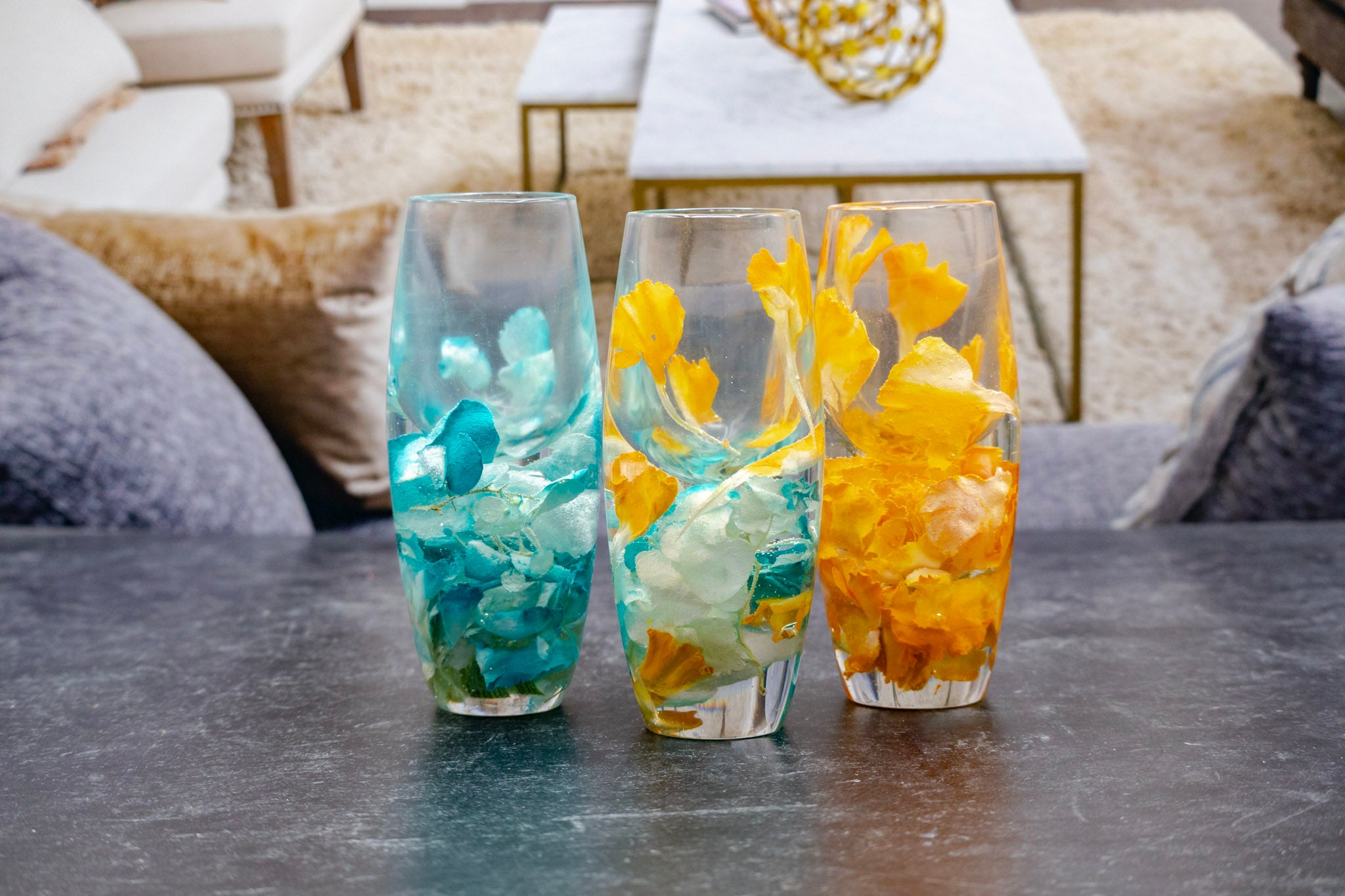 Preserved Flower Shot Glasses Set