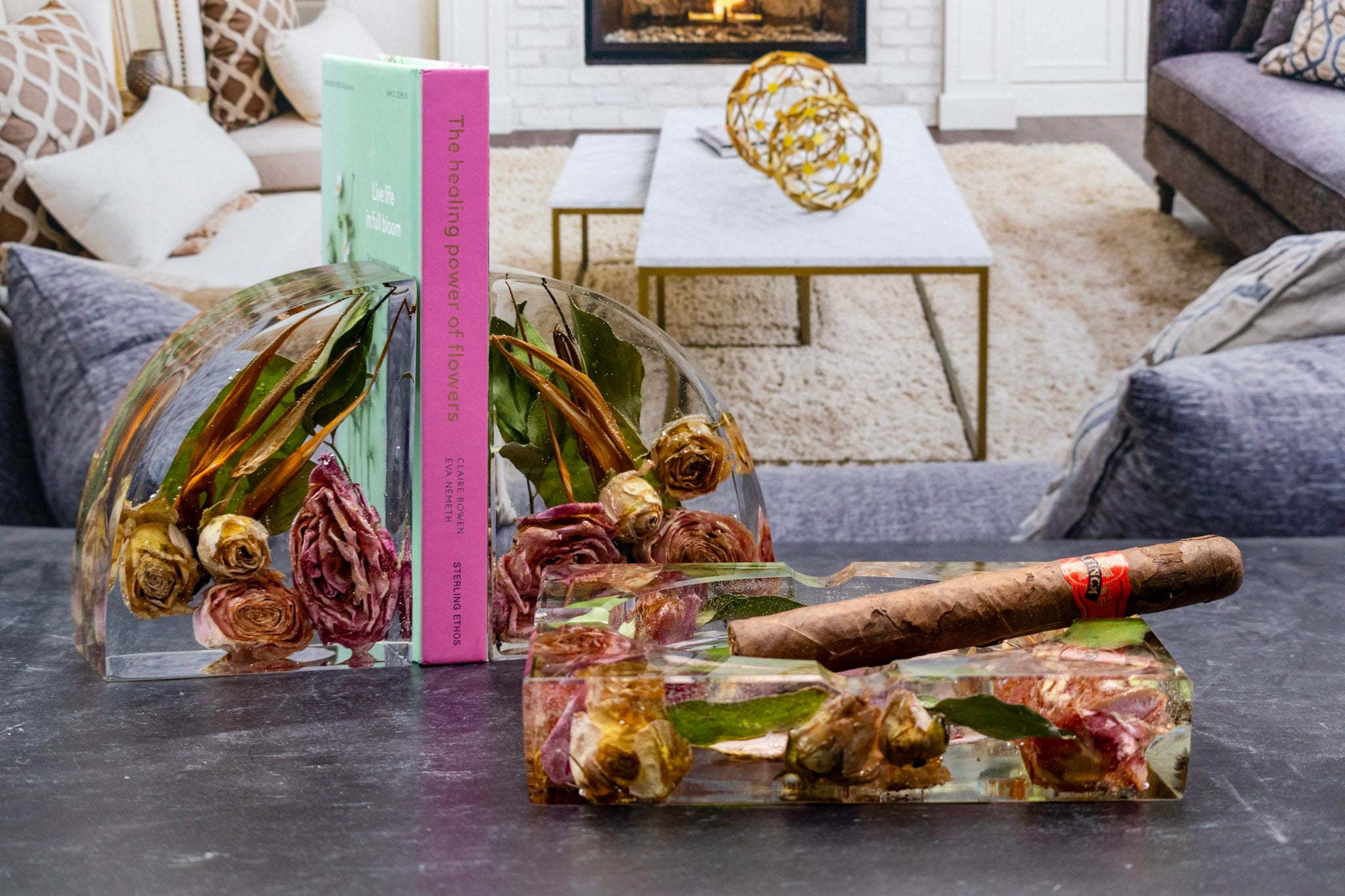 Bookend & Cigar Ashtray Bundle