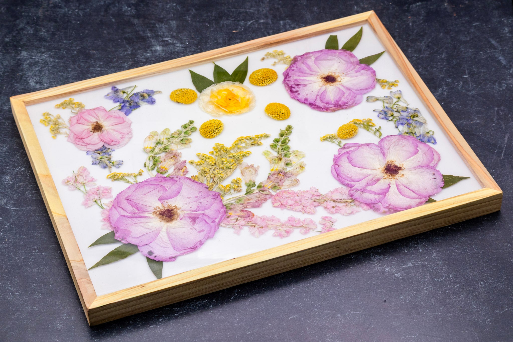 12x16 Pressed Flower Frame Wood Wall Decor