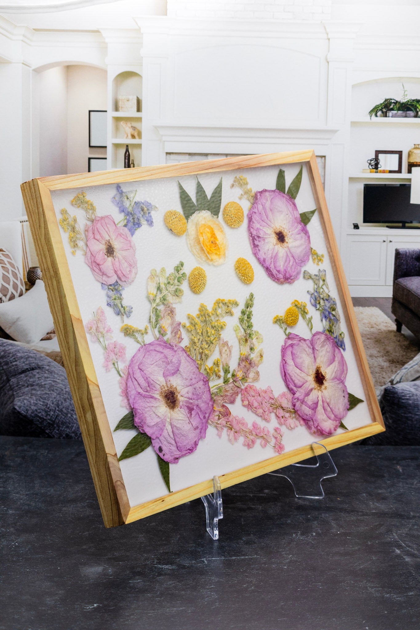 12x16 Pressed Flower Frame Wood Wall Decor