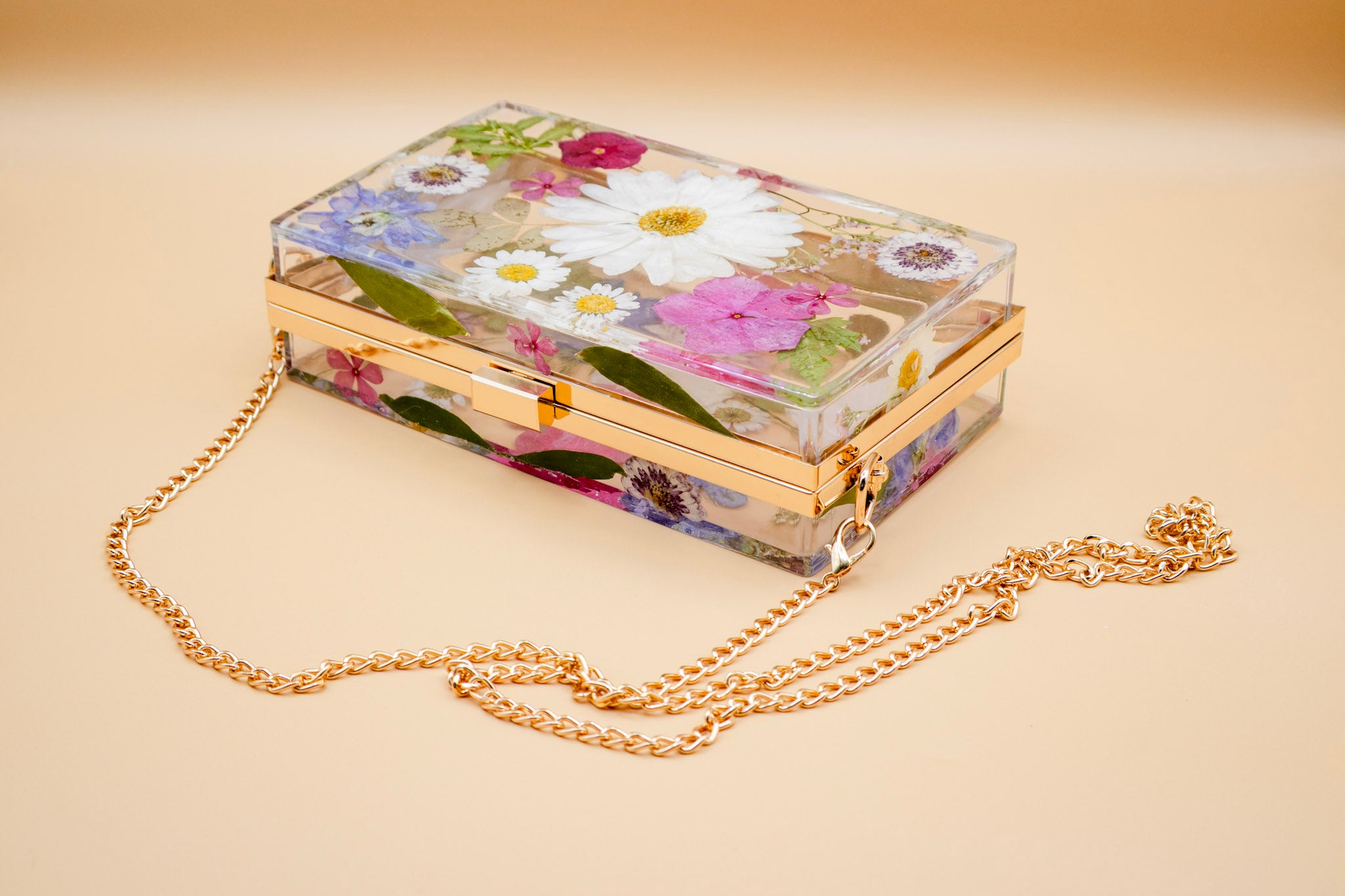 Resin Purse Pressed Flower Preservation Clutch 