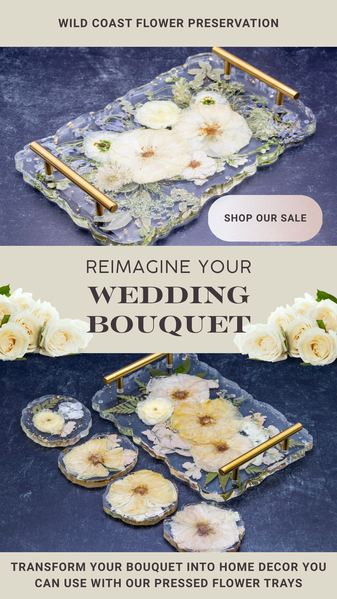 14x9 Geode Tray & Geode Coaster Bundle