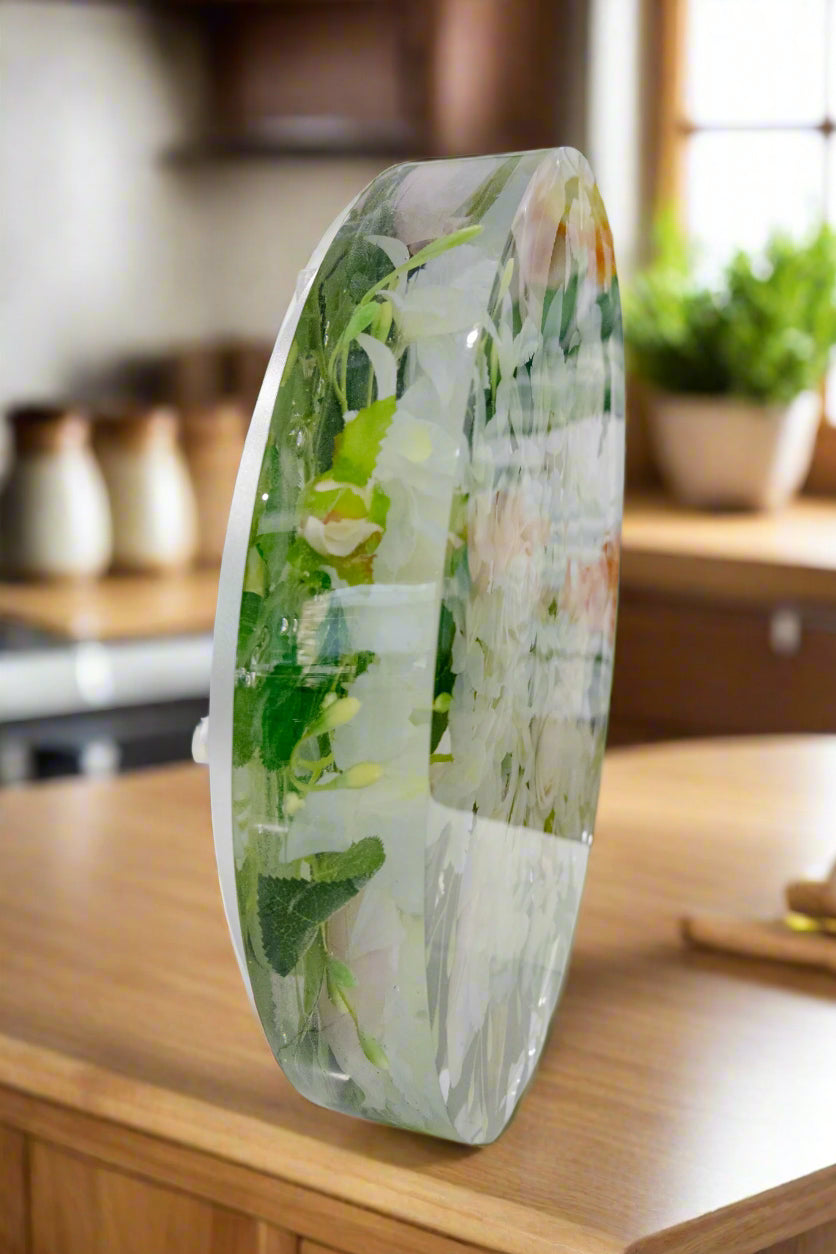 Preserved Flower Lazy Susan Dried Flower Tray Wedding Flower Preservation Tray 