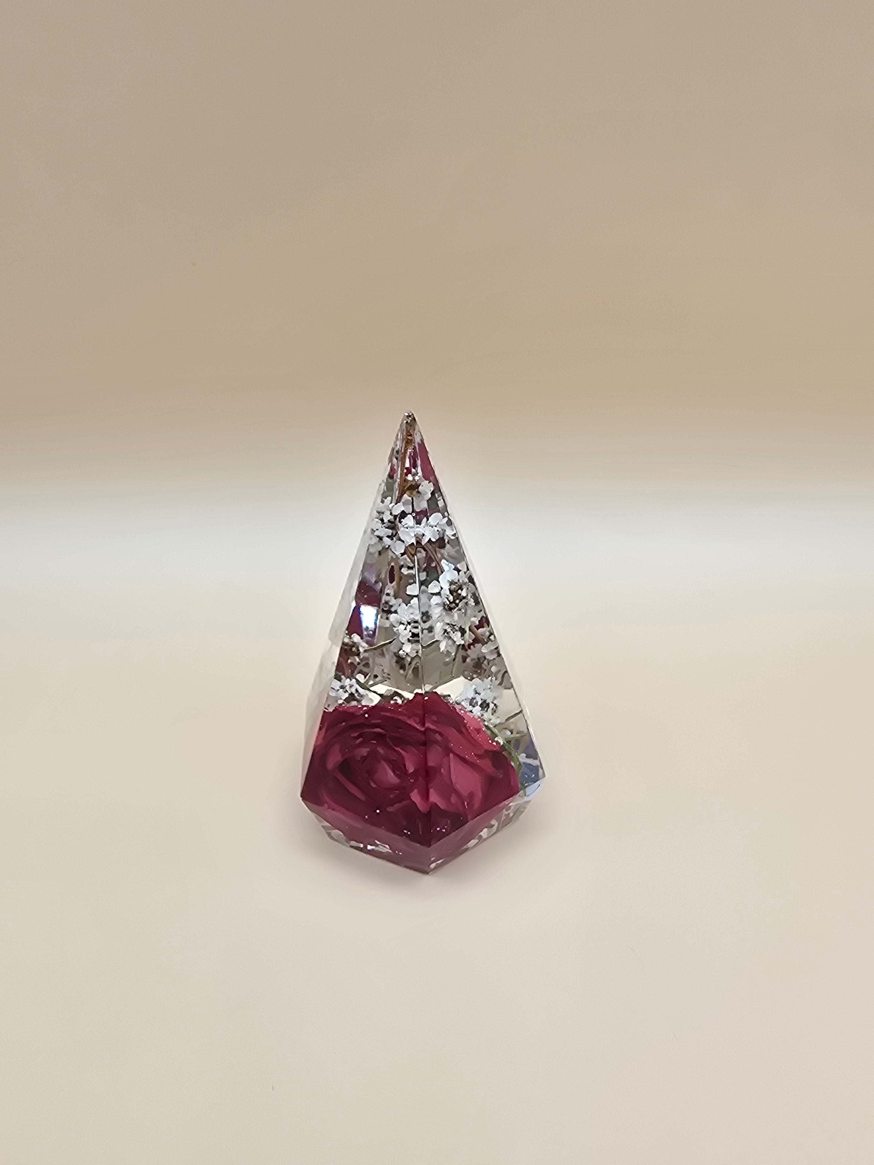 Premade Red Rose Preserved Flower Ring Holder - Ready to Ship